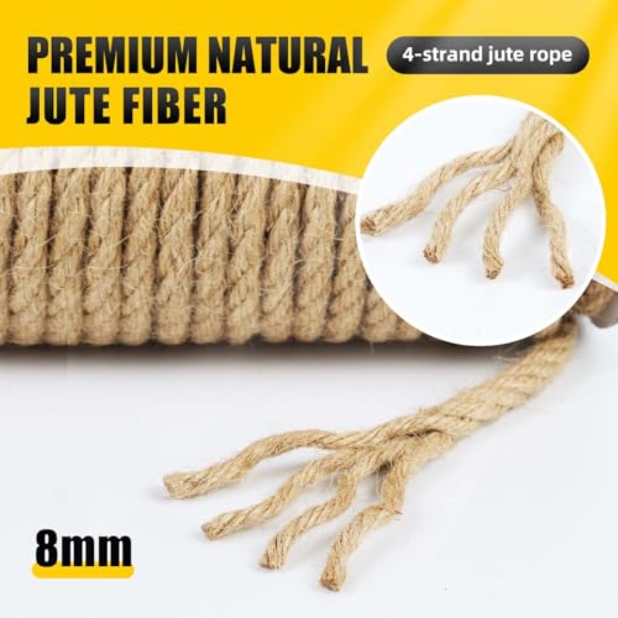 Natural Jute Twine 8MM x 50FT  - Cat Scratching Post recensie en prijs