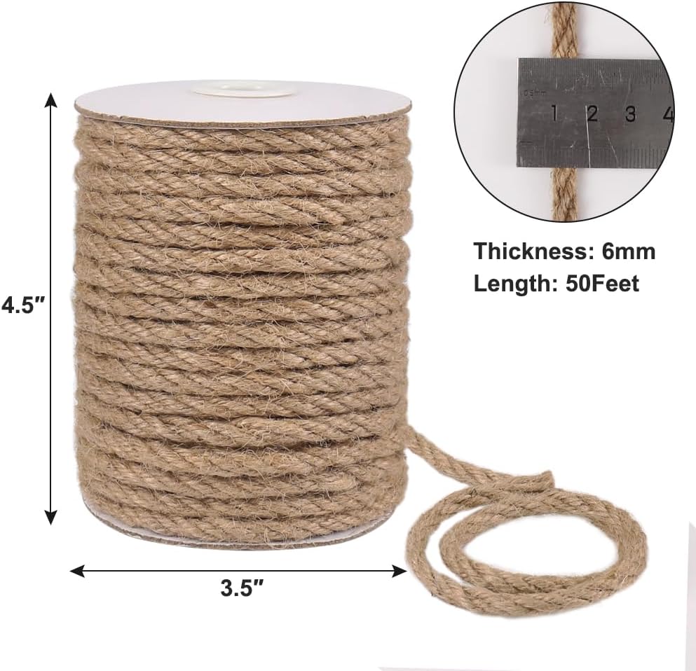 6mm Jute Rope 50ft, Natural Tw - Cat Scratching Post recensie en prijs