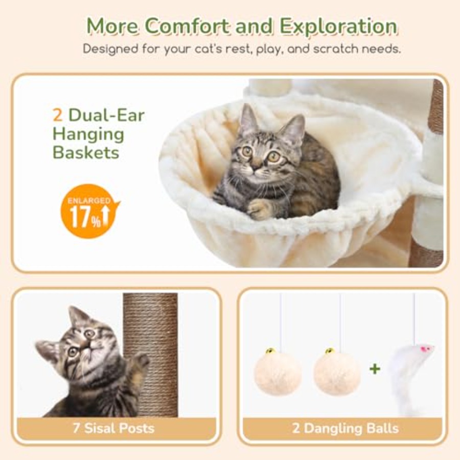 Heavy Duty Cat Tree 74in Sturd - Cat Scratching Post recensie en prijs