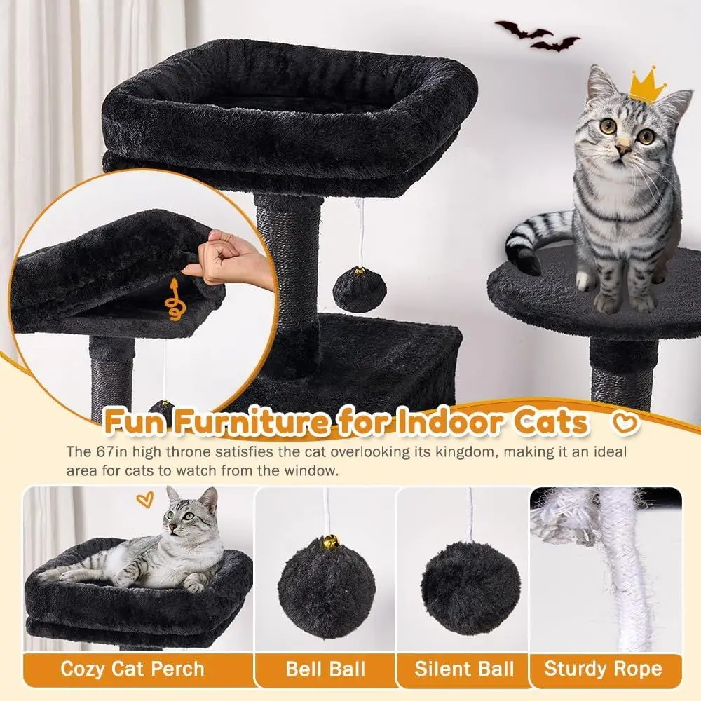 67 Multi-Layered XL Cat Tower  - Cat Scratching Post recensie en prijs