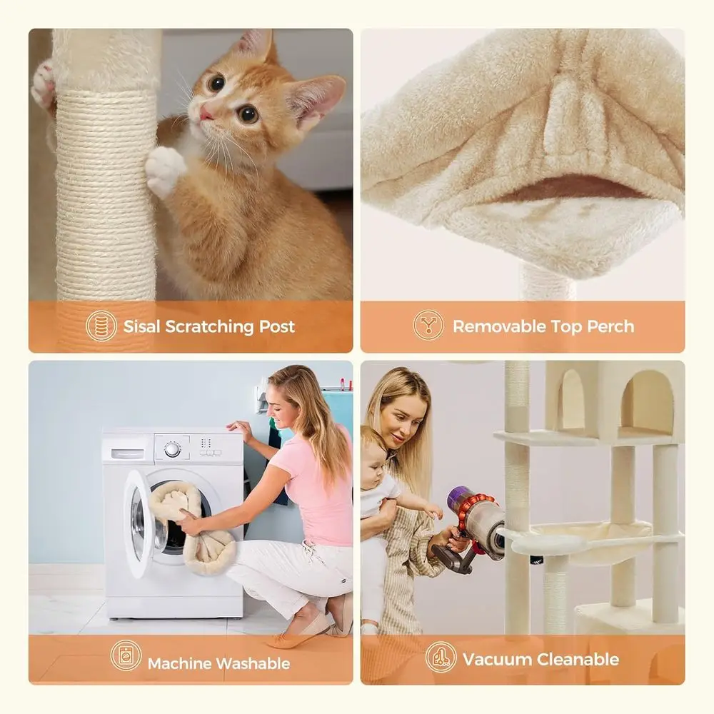 69 Large Cat Tree with Hammock - Cat Scratching Post recensie en prijs