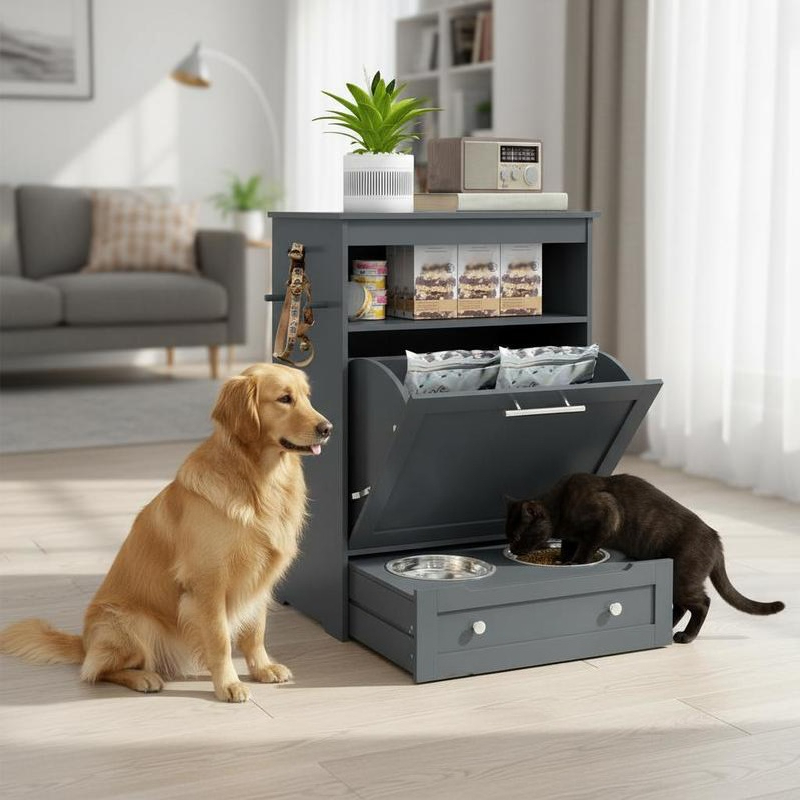 Pet Feeder Station Storage Cab - Pet Supplies Is Food recensie en prijs