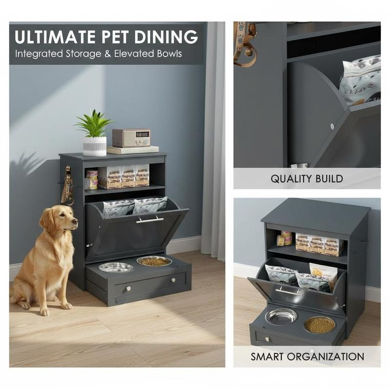 Pet Feeder Station Storage Cab - Pet Supplies Is Food recensie en prijs