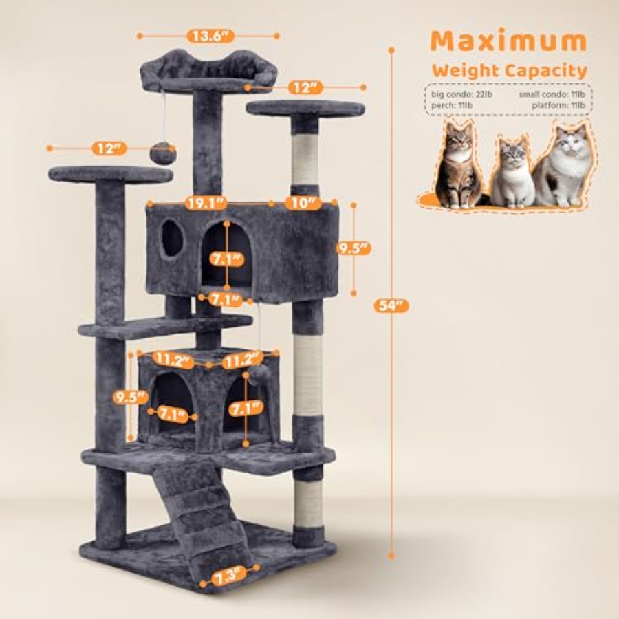 Cat Tree Multi-Level Cat Tower - Cat Scratching Post recensie en prijs