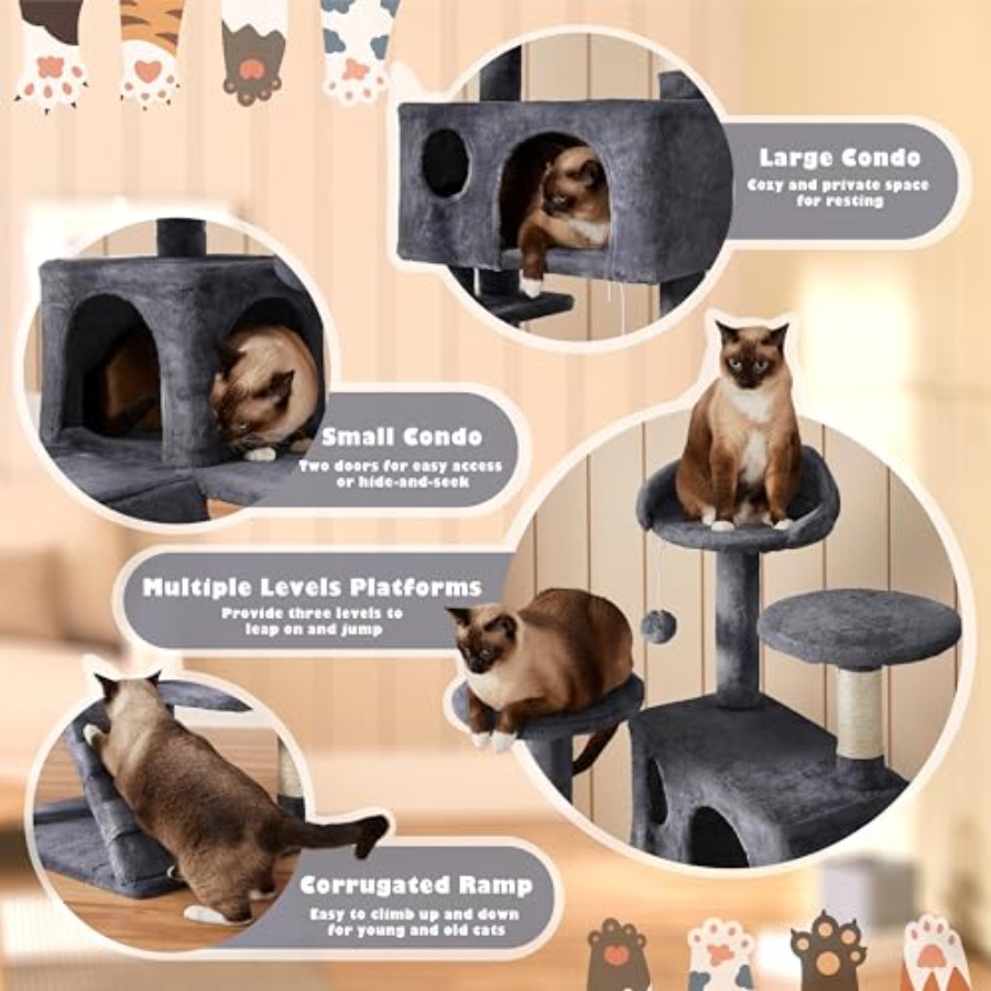Cat Tree Multi-Level Cat Tower - Cat Scratching Post recensie en prijs