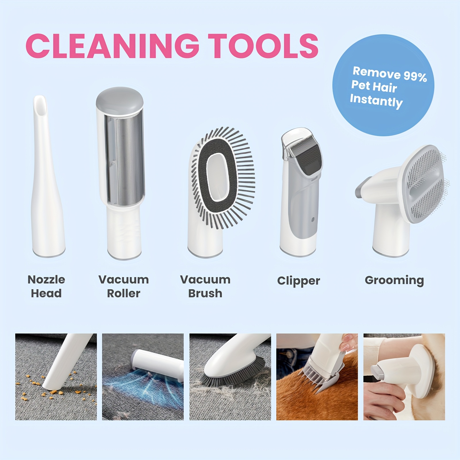 New Pet Grooming Vacuum Kit 5  - Pet Supplies Usa recensie en prijs