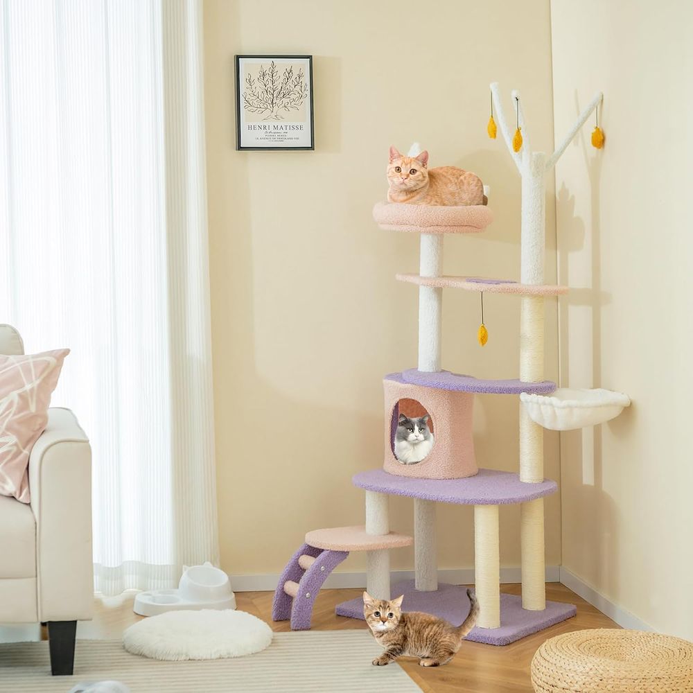 62-Inch Multi-Level Cat Tower  - Cat Scratching Post recensie en prijs