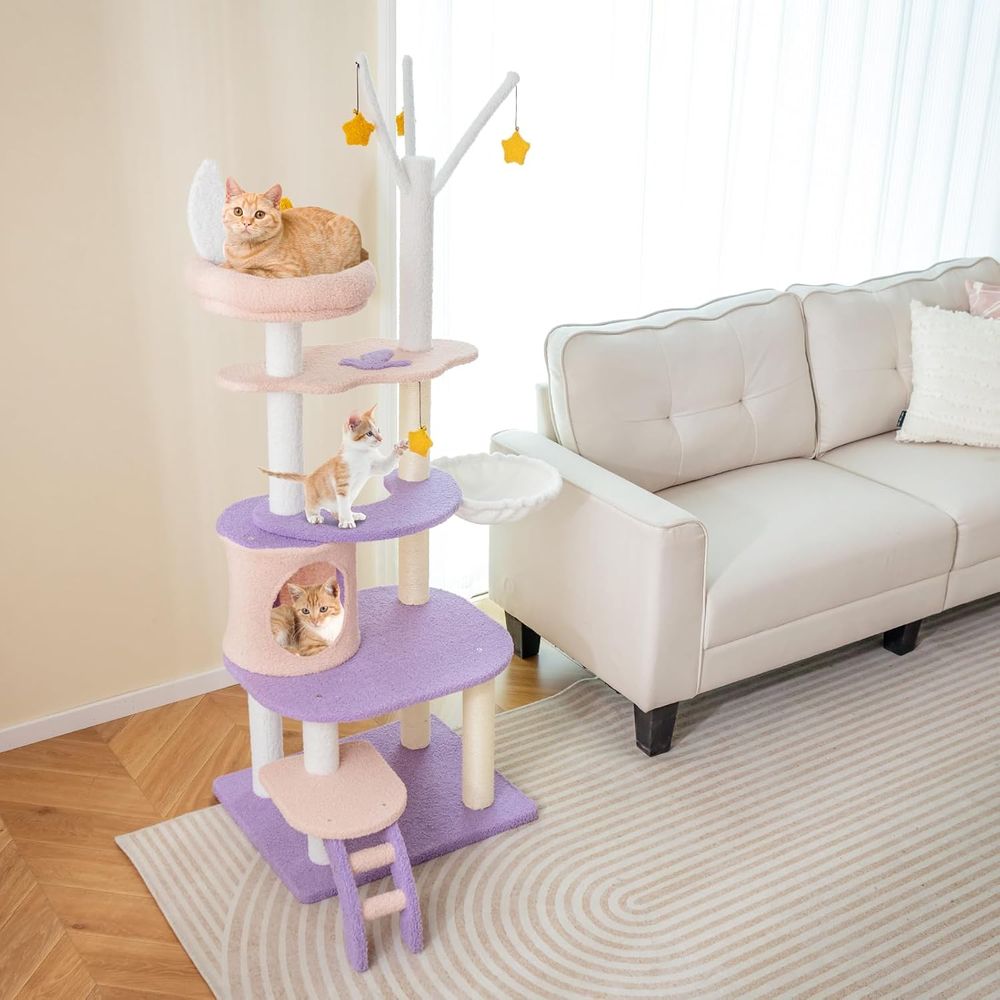 62-Inch Multi-Level Cat Tower  - Cat Scratching Post recensie en prijs